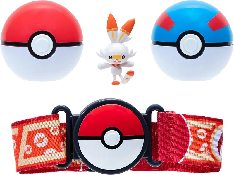 Pokémon Clip 'N' Go: cinturón con Poké Ball, Great Ball y Scorbunny