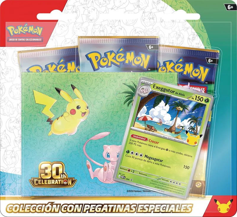 Colección con pegatinas especiales 30.º Aniversario: Exeggutor de Alola