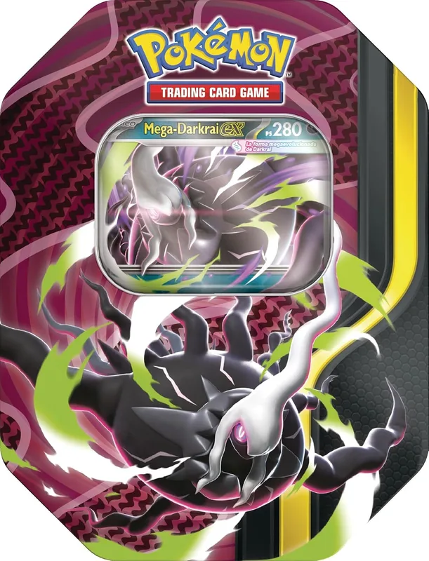Lata Megapotencia Mega-Darkrai ex (4 sobres + carta promo)
