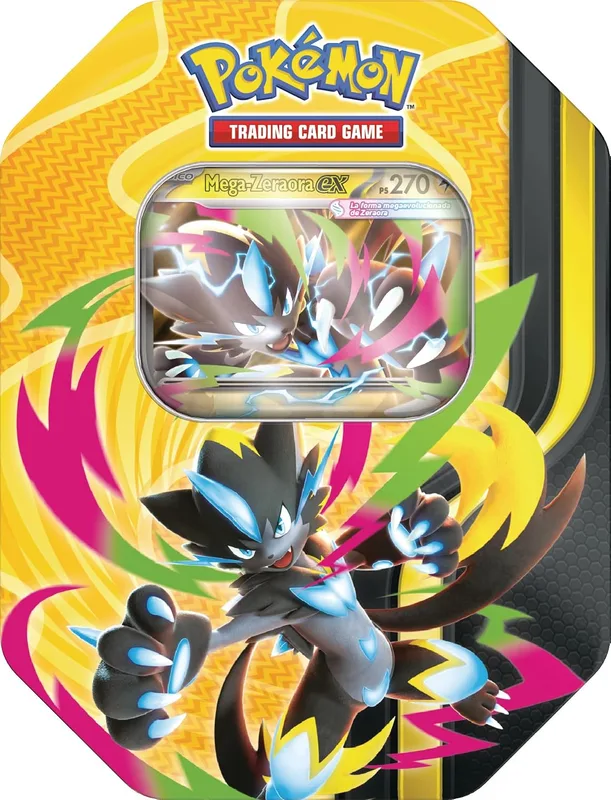 Lata Megapotencia: Mega-Zeraora ex (4 sobres + carta promo)