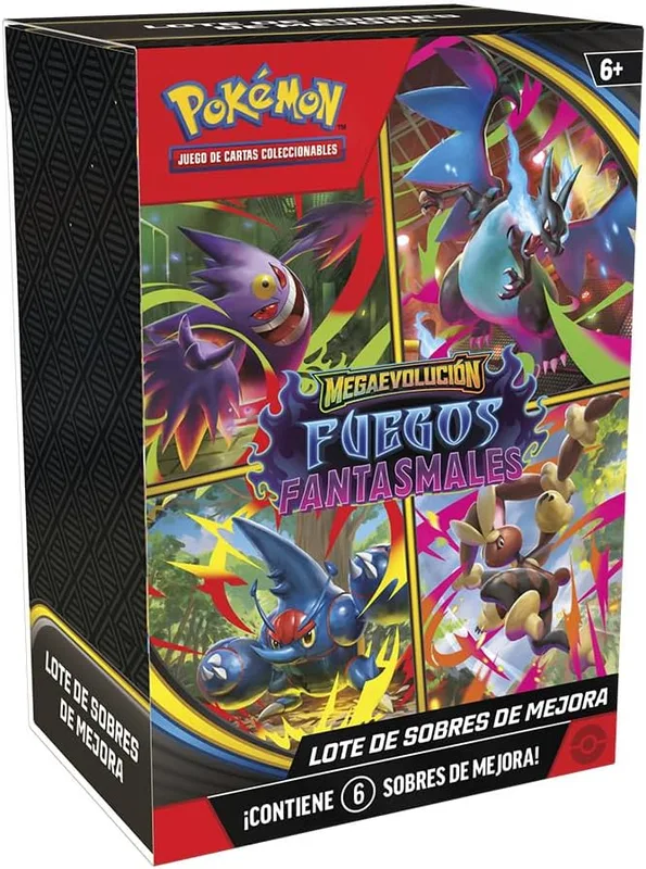 Lote de 6 sobres Megaevolución-Fuegos Fantasmales (español)