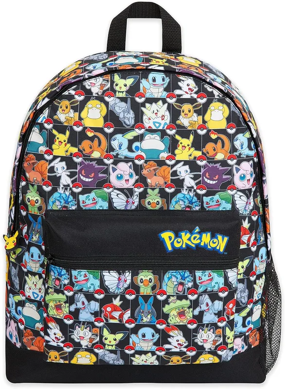 Mochila escolar Pokémon de Pikachu y Poké Ball