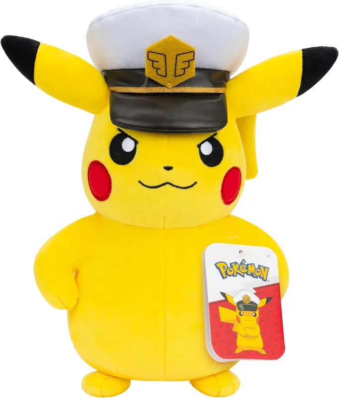 Peluche oficial de Capitán Pikachu 20 cm (Jazwares)
