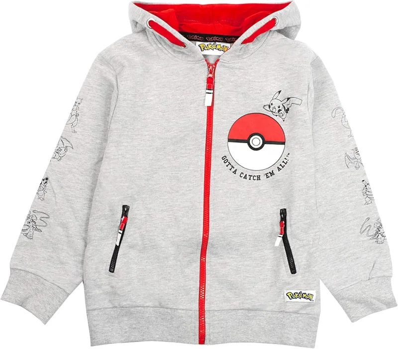 Sudadera infantil con cremallera Poké Ball «Gotta Catch 'Em All»